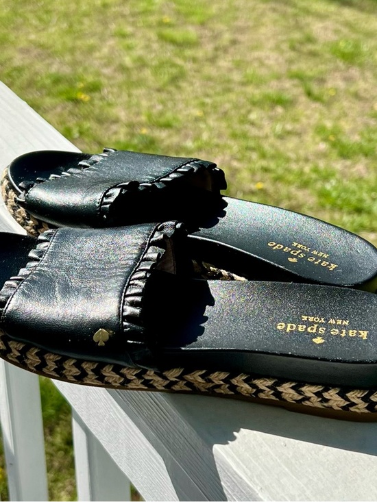 kate spade Shoes - Kate Spade New York Zahara Black Leather Braided Sandals - Women’s 7.5